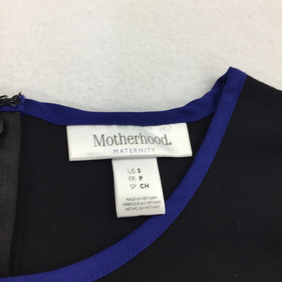 Motherhood Maternity Pencil Dress Size Small Womens Black Blue Party Career S - Image 3 of 4