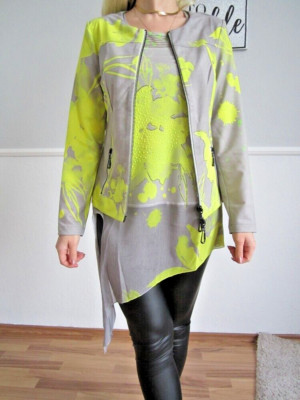 Fashion Reißverschluss Zipper Casual Chic Streetstyle Missy Blazer Kurzjacke M