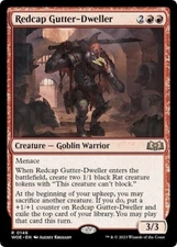 FOIL REDCAP GUTTER-DWELLER mtg NM Wilds of Eldraine Rare