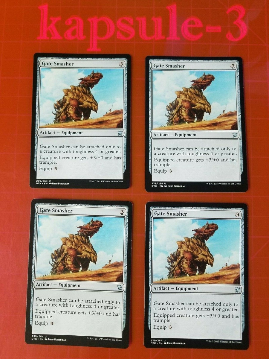 Gate Smasher 4x FOIL DTK MTG Dragons of Tarkir Uncommon MINT artifact Gate Smasher 4x FOIL DTK MTG Dragons of Tarkir Uncommon MINT artifact