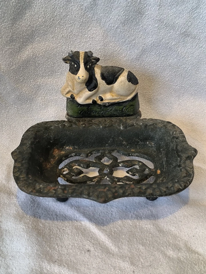Porte Savon Ancien Vache Vintage Rétro Collection - Photo 1/4