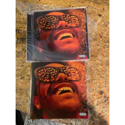 HAND SIGNED THE WEEKND HEARTLESS BLINDING LIGHTS CD 014