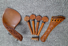 New Hand Carved Accessories for Violin in Boxwood 4/4 size Best Quality  