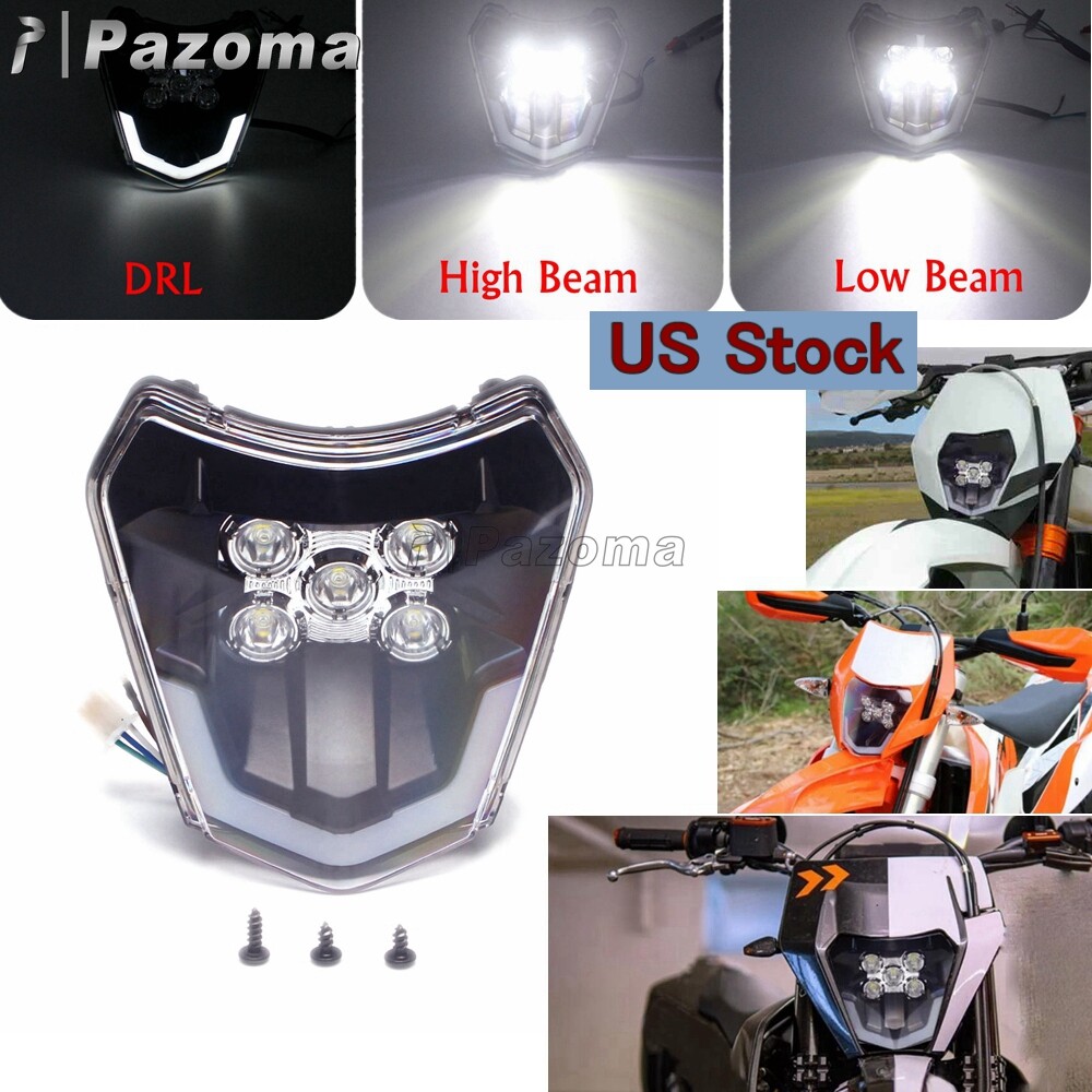 Dirt Bike LED Headlight with Light Bar For EXC XCF XCW TE 250 300 350 450 690R eBay