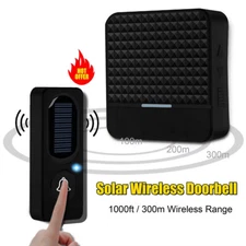 Wireless Doorbell Chime Waterproof Plug in Receiver Adjustable Volume 1000FT Kit