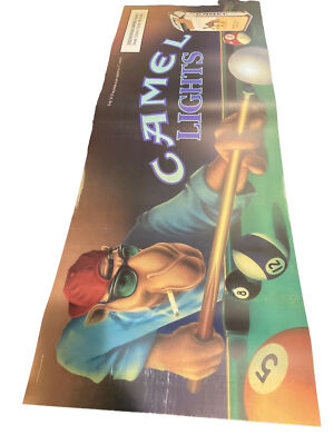 Vintage Camel Joe Camel Pool Translite Poster 1992 Camel Lights