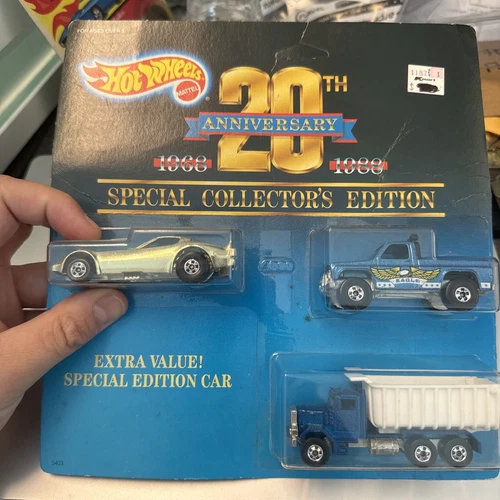 VTG 1988 Hot Wheels 20th Anniversary Special Collector’s Edition 3 Pack Set