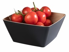 Schale, Schüssel, Melamin, FRIDA, 25x25x12 cm, 3,5 Liter, Holzoptik schwarz