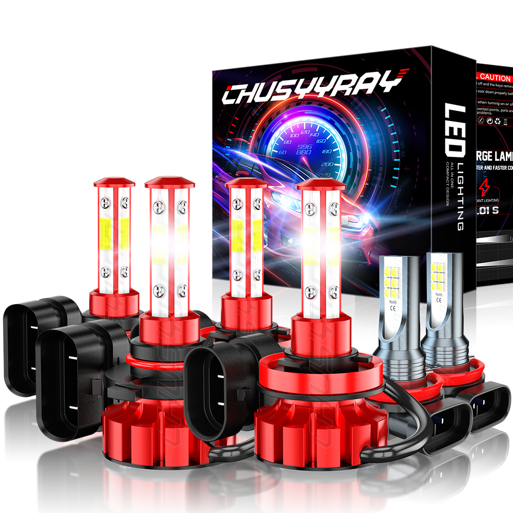 For Nissan Maxima 2009-2014 6Pcs LED Headlight Hi/Lo+Fog Light Bulbs