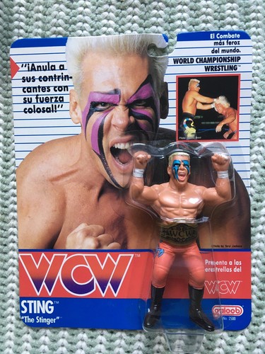 vintage WCW WRESTLING THE STING action figure card...