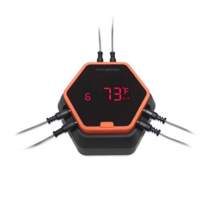 YNNI 6 Sonde Tintenvogel IBT-6X Digitalthermometer KAMADO inkl. Hi Temp Silikon Bung