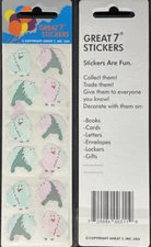 12 packages of Pearlized Dog Stickers, "Great 7" Sticker Designs, PMP0104