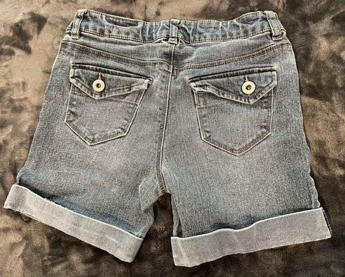 Midi Denim Blue Shorts, Adj Waist/Cuff, Girl Arizona Sz 12 & Mudd Sz 10-Lot of 2 - Picture 10 of 23