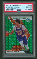 2019-20 Panini Mosaic #265 Cameron Johnson RC Green PSA 10 - 52545496 Suns