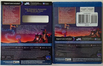 NEW DISNEY ALADDIN BLU RAY DVD 2 DISC SET + SLIPCOVER FREE USA