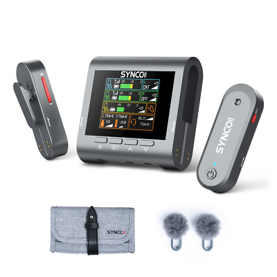SYNCO Lavalier Mikrofon Wireless G3 Ansteckmikrofon Kabello Dreikanalübertragung