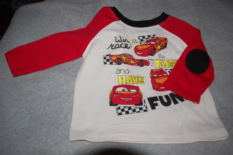 Baby Boys Outfit DISNEY CARS Lightning McQueen L/S T-SHIRT Knit Pants 3-6 MO - Image 2 of 2