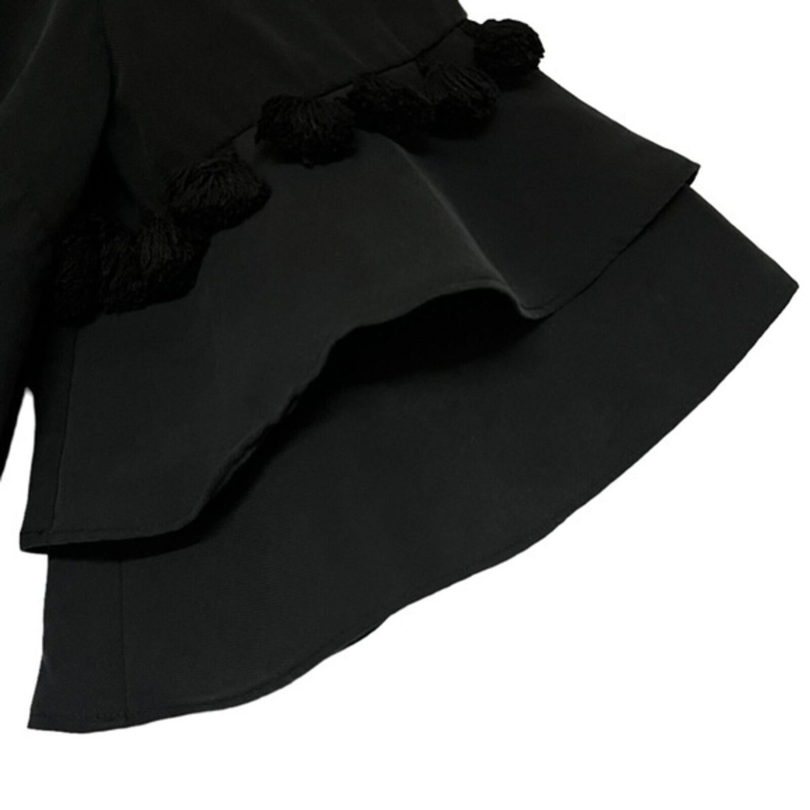 BCBGeneration black tassel ruffle mini tunic dres… - image 3