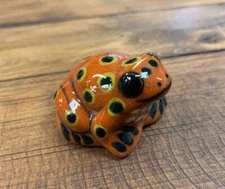 Hand-Painted Glazed Stoneware Frog Toad – Toffee