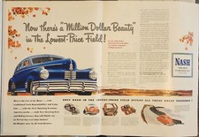 1941 Nash Motors Blue Car Vintage Ad Now theres a million dollar beauty 2 pg
