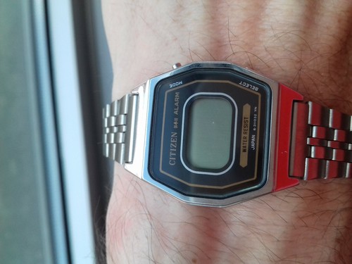 Citizen VINTAGE PO70-311019 TA DIGITAL ALARM WATCH RARE COLLECTOR MONTRE NOS UHR - 第 3/12 張圖片
