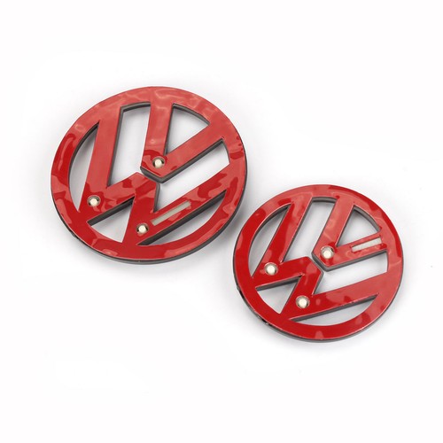Gloss Black Front Rear Trunk Hood Logo Decal Pair Emblem for Scirocco MK3 VW - Picture 7 of 9