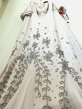 R  M Richards Champagne Beige Mother of Bride Beaded Formal MermaidDress NewTag