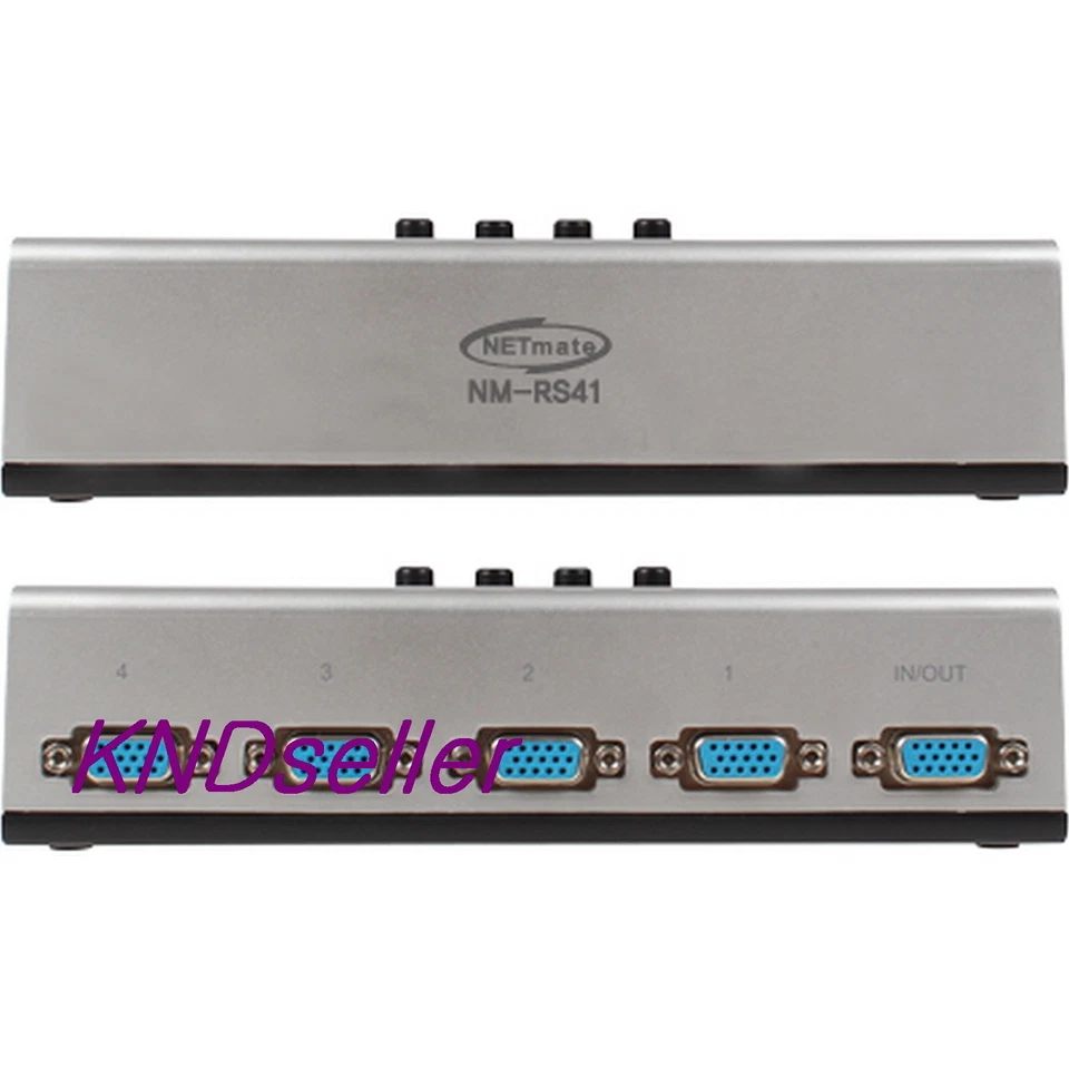 4 Port Monitor Switch High Quality Manual Selector Box RGB Splitter 4:1 QWXGA - Image 2 of 3
