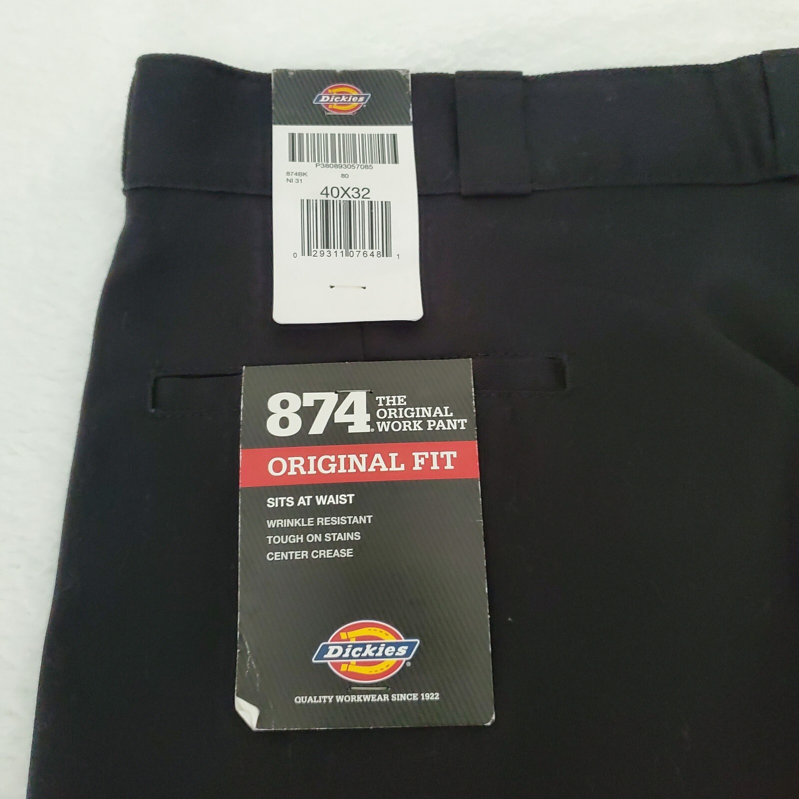 Dickies Men's 874 Classic Original Fit Uniform Work Pants Black Size 40x32 image 8