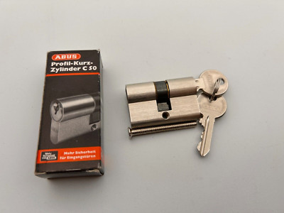 ABUS C50 25/25 Profilzylinder Kurzzylinder PZ 3 Schl. o. NG z.B. Zimmer Glastür