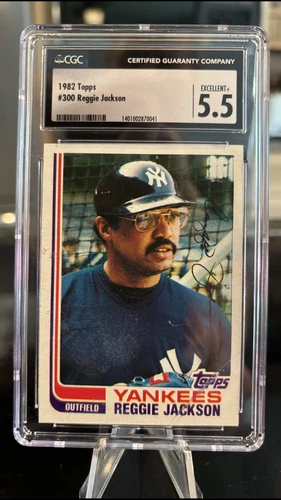 1982 Topps Reggie Jackson #300 CGC 5.5  HOF NY Yankees Slight Scratch Slab B. RT