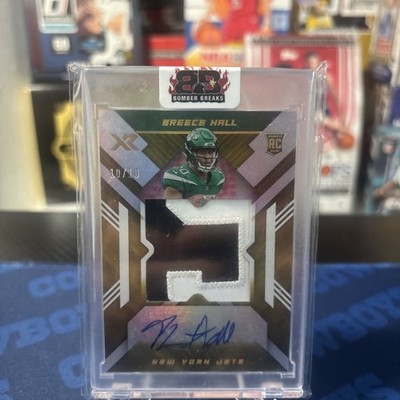 2022 Panini XR Breece Hall Rookie XL Patch Auto Swatch RPA Gold RC /10 