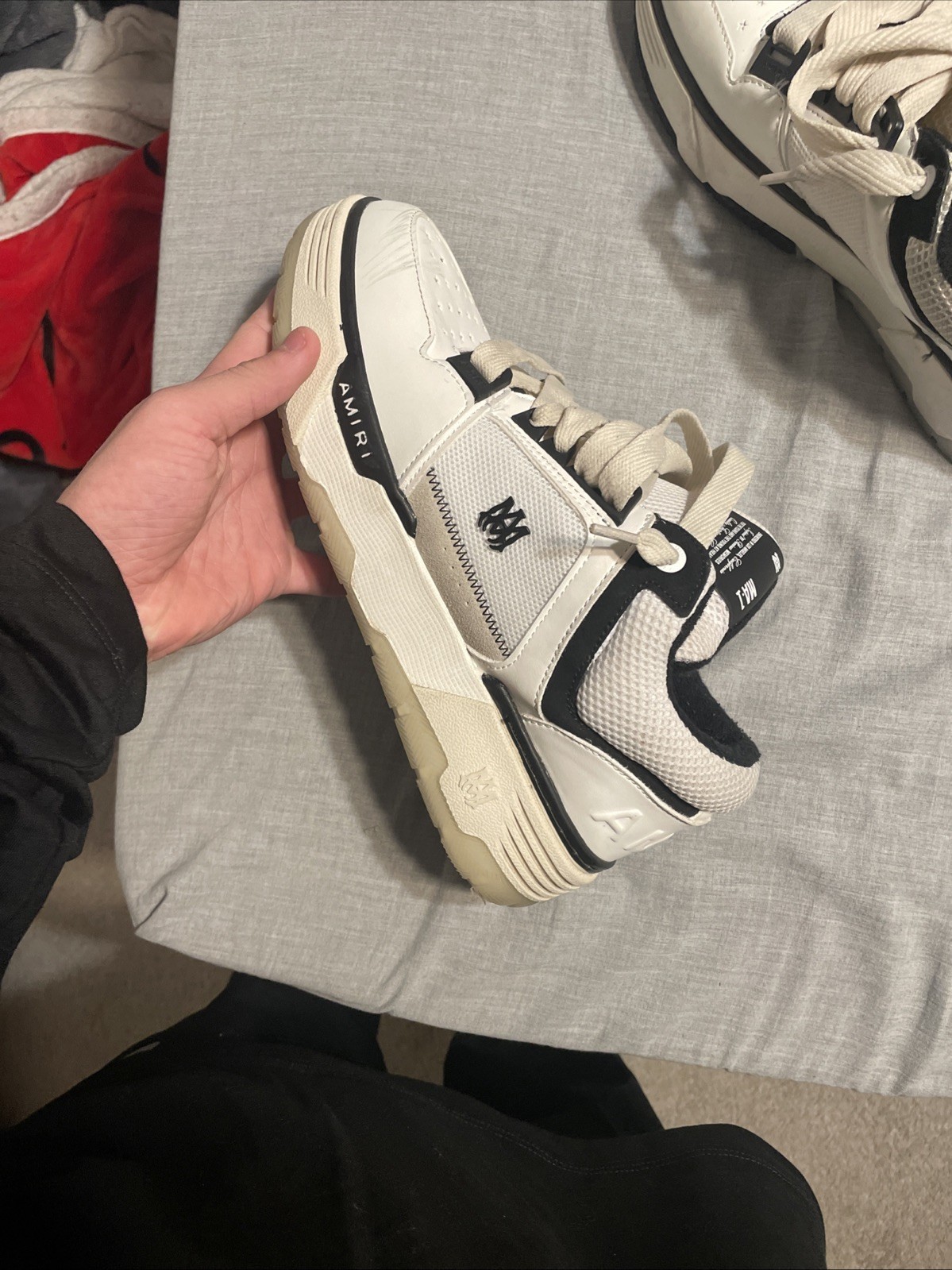 Amiri MA-1 Men's Sneakers Size 11 White Leather