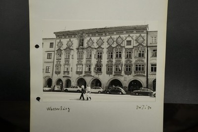 Foto Wasserburg Inn Rosenheim Oldtimer Gebäude Auto Käfer Haus Straße Alltag Kfz