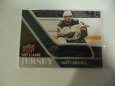 MATT DUMBA MINNESOOTA WILD 2021 UPPER DECK AUTHENTIC JERSEY CARD