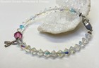 Artisan 925 Sterling Beaded Clear Aurora Borealis Bracelet 9.1g — photo 1