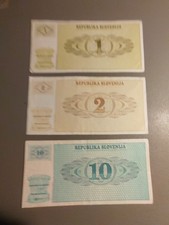 3 Banknoten Slovenien Slowenija