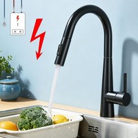 Schwarz Niederdruck KüChenarmatur Edelstahl KüChe Wasserhahn 360° Einhandmischer