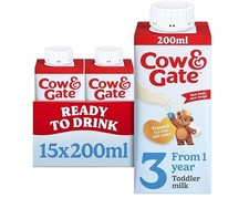 Image of Cow & Gate 3 Toddler Milk 1 Year+ 200ml x 15  