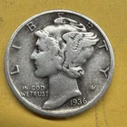 1936-S Mercury Dime - Actual Silver Coin  Same Day Shipping