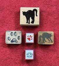 Misc. Cats Rubber Stamps Set Set Of 5 Stamps
