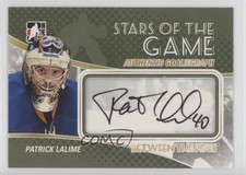 2010-11 ITG Between the Pipes GoalieGraphs Patrick Lalime #A-PL Auto 5r8