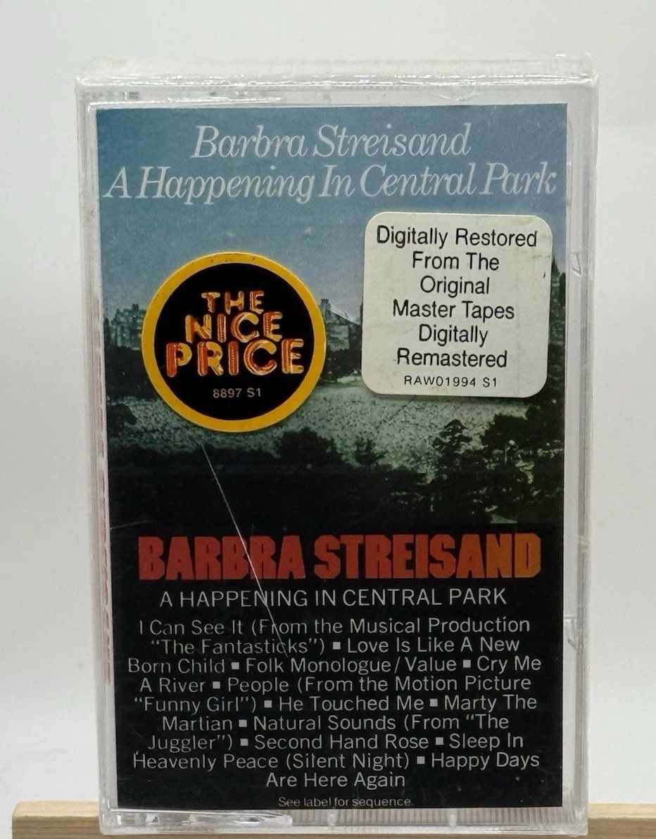 BARBRA STREISAND Cassette Tape “A Happening in Central Park” Factory Sealed New