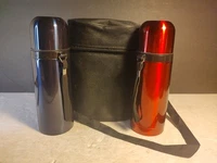 Stainless Flask Thermos Bottles With Carrier Bag