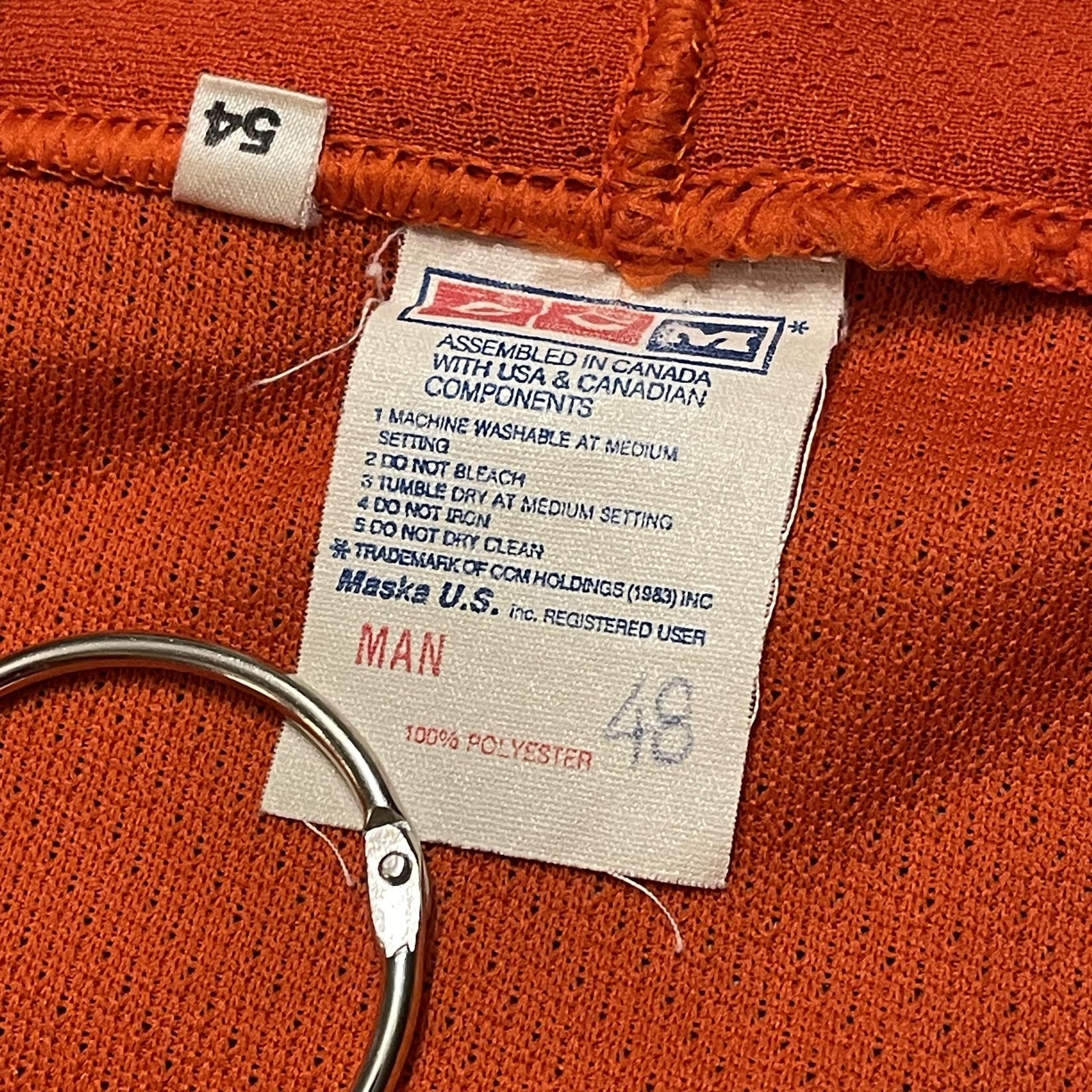 Vtg Philadelphia Flyers Jersey Mens 54 Hockey Autograph CCM 80s Dave Schultz