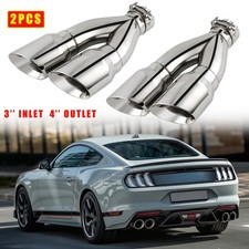 For 201526 Mustang Gt 5.0l Shelby Gt350 Gt500 2x 3in 4out Dual Exhaust Tips For 201526 Mustang Gt 5.0l Shelby Gt350 Gt500 2x 3in 4out Dual Exhaust Tips