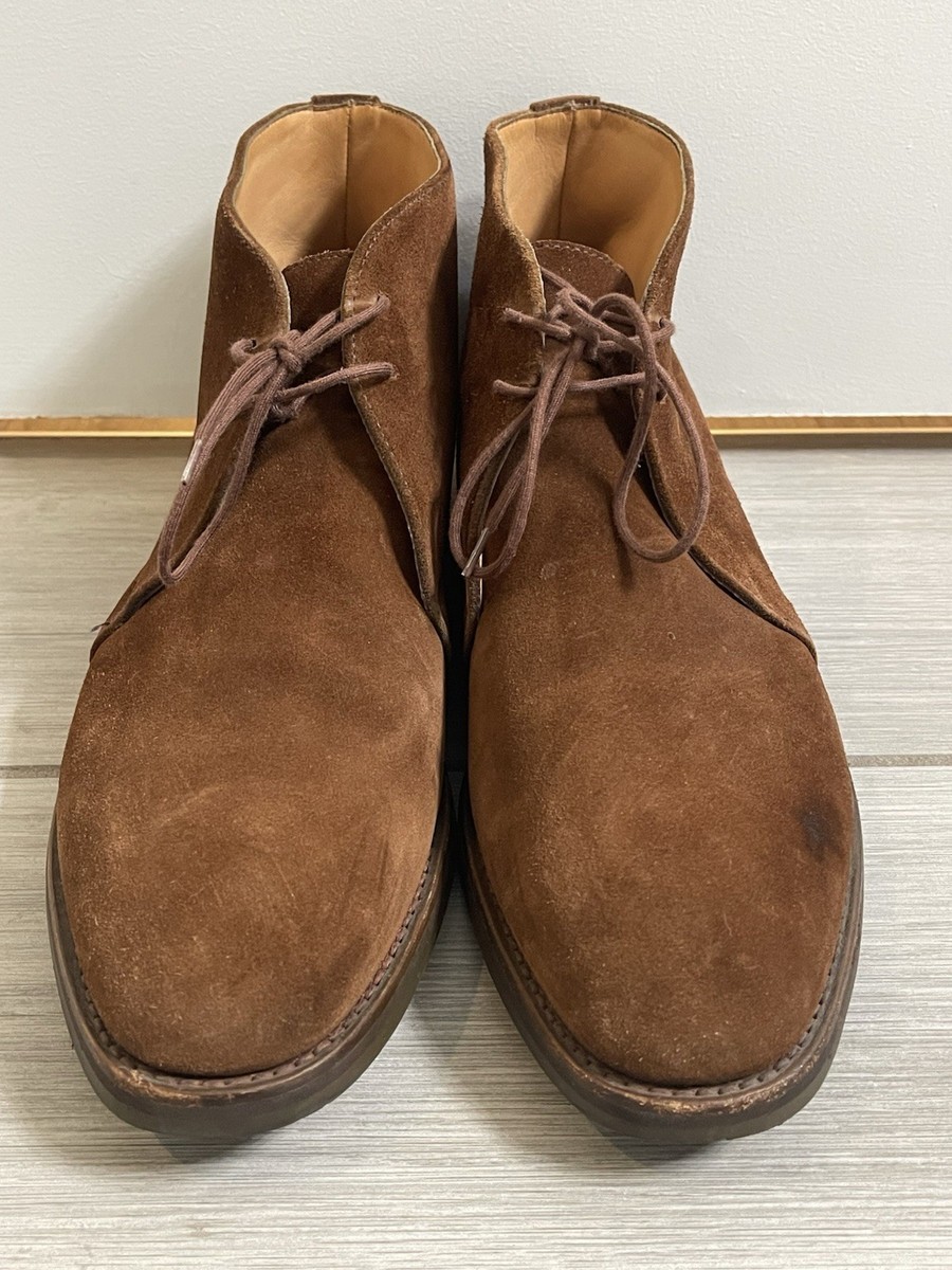 Peal & Co Brooks Brothers Suede Chukka Boots Brown England  display picture 3