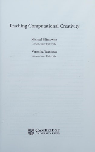 Teaching Computational Creativity, , Very Good condition, Book