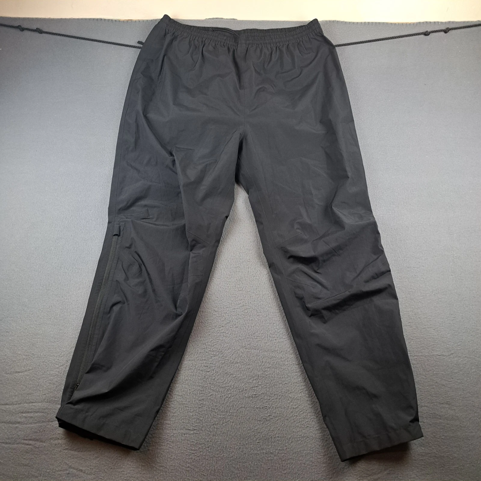 Cabela's GORE-TEX Rain Pants Men's Size XL Regular Black Pockets Paclite Shell