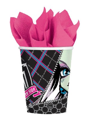Monster High Paper Cups Birthday Party Tableware 9 oz 8 Per Package New